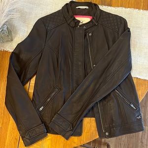 Hollister Brown Leather Jacket